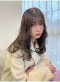 ハイライト/バレイヤージュ/イルミナカラー/ブリーチ/韓国/前髪
