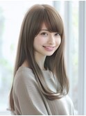 ☆オリーブグレーココアベージュ小顔クラゲヘアー/黒髪/髪質改善