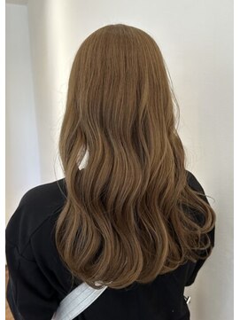 リシェールグリーン 越谷花田店(RICHAIR GREEN) デザインカラー/レイヤーカット/ウェットヘア/オリーブベージュ