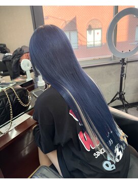 オズ 梅田店(OZ) ネイビー×インナーホワイト/エクステ80枚