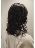 ミディアムパーマ/くるくるパーマ/ブラウンカラー