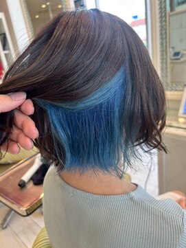 ビス フルール 日暮里店(Vis fleur) ボブヘア/インナーカラー/ブルーカラー