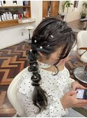 サイド編みおろし