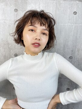 ローゼル(roselle) 外国人風ニュアンスパーマショートボブ