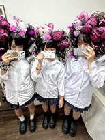 ヘアセットアップス(UP's)&nbsp;『体育祭スジ盛り髪ツイン』★ド派手華やか♪朝、夜は電話予約