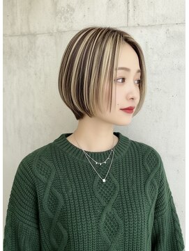 テラス トヨタ(Telasu Toyota) ハイライトでコントラスト強めに◎ボブをオシャレに