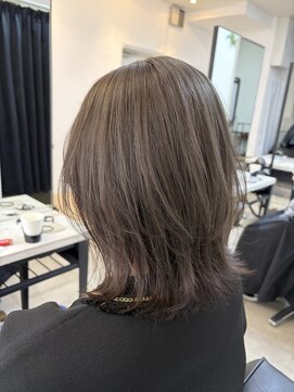 アルメリア 池袋(Arumeria) ベージュカラーブラウンベージュレイヤーカットくびれヘアウルフ