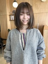 パークホワイト 代官山(PARK White)&nbsp;ボブレイヤーハッシュカット小顔カットココアブラウン