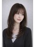 [前髪のクセ対策]前髪ストレート＋デザインカット＋カラー￥15950→￥12650