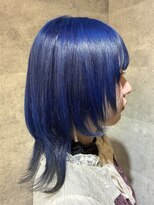 TONE（トーン）by Chara 池袋 髪質改善 ダブルカラー 【4月上旬OPEN（予定）】&nbsp;ウルフレイヤーのブルーカラー【池袋東通り】