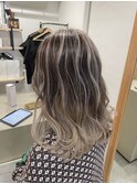 ミルクティーベージュ系バレイヤージュ