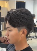フェザーパーマ ビジネスパーマ センターパート 似合わせ大人