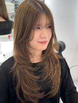 シー 萩原店(sea)&nbsp;ハイライトカラーミルクティーベージュレイヤーカット