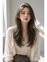 サンク(thank)&nbsp;大人の透明感ナチュラルオリーブロングレイヤー