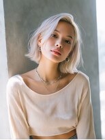 ロッソ 大橋店(Rosso) ホワイトベージュの軽やかボブ【大橋】