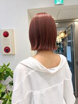 キミトヘアデザインアンドスパ(Kimito Hair design&spa)&nbsp;赤みブラウン×切りっぱなしボブ｜大人の艶髪ミディアム
