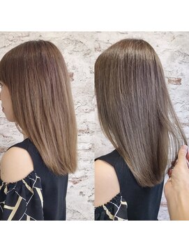 エル(elle) 小顔に見せるヘアグラデーションカラー×透明感グレージュ錦糸町