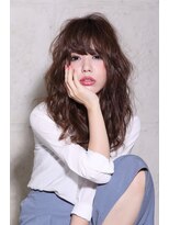 ヘアーズ ベリー 布施店(hairs BERRY)&nbsp;★美髪＿ネイビーカラー＿シースルーグリッターミディ★