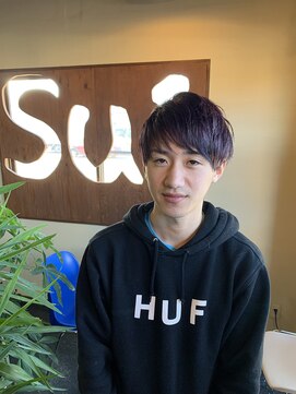 スイ(sui) グレーにパープル