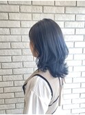 ブリーチハイライトあり!ブルーブラックカラー☆