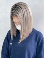 アルバム 池袋(ALBUM) ホワイトベージュ_グレージュカラーボブウルフ_ba424911