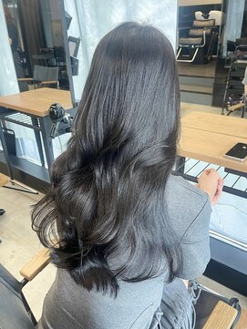 アイシー 表参道(ICY) 上品で色気が出る韓国ヘア グレージュカラーno1 ブルーブラック