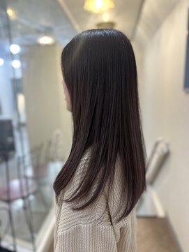 ソイクフ(SOY KUFU) 20代30代40代◎チェリーブラウンレイヤーロング内巻き