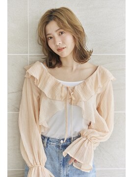 フラウ チャームマーチ(hulau Charm/MARCH) ミディアムパーマ/コテ巻風パーマ/くせ毛風パーマ/大人ボブ