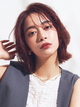 ピークアブー 銀座中央通り(PEEK-A-BOO) シースルーバングx大人くびれボブ