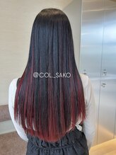 コル(COL.) 【赤×黒】大人可愛いインナーカラー/ロング艶髪