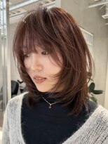 テクネ 天神大名(techne) 天神大名レイヤーカット大人レイヤーくびれヘアミディアム今泉