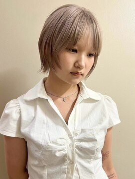 マジコ 梅田(Magico) ダブルカラー/ケアブリーチ/ミルクティーベージュ/レイヤー/梅田