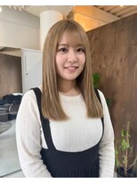 零秒女髪 千里丘店&nbsp;上品な透明感の髪質改善艶髪セミロング美髪髪質改善カラー艶感