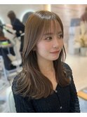 【大阪梅田】ミルクティーベージュ×韓国風くびれ巻き