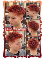 ヘアーファクトリー☆マハロ(Hair Factory☆MAHARO)&nbsp;ジェッドフェードアップバング☆ブラッドレッドオレンジ