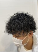 マッシュ×スパイラルパーマ　くるくる