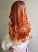 派手髪★高彩度オレンジ×ロング【el CERCA高田馬場/新宿】