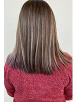 ヘアーメイクポリッシュ 西向日店&nbsp;切りっぱなしボブ/ライトブラウン