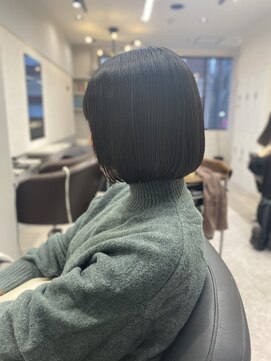 アデプト 北千住店(adept) ★小顔ココアベージュ黒髪クラゲヘアーオリーブグレー【北千住】