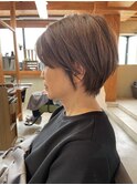 ハンドブローのみのショートヘア