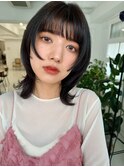 【阿形】ミディアム レイヤーカット ウルフカット顔周り姫カット