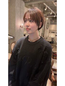 髪質改善と縮毛矯正の専門店 サンティエ(scintiller) 大人綺麗な小顔襟足スッキリショートボブ　30代40代50代