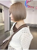 ダブルカラーミルクティーベージュカラーケアブリーチハイトーン