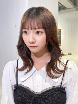 アイティーバイアルバム 下北沢店(IT by ALBUM) くすみベージュ秋色小顔オリーブカラー_ba440802