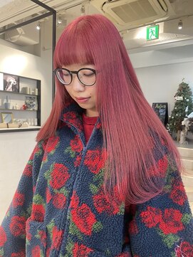 ゼスト パーク(ZEST PARK) ピンクカラー/艶カラー/ワイドバング/ロングカット