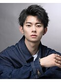 短髪大人アップバング