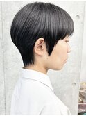 < ハンサムショート丸みショートマッシュショート黒髪30代40代2