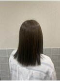 #透明感カラー#オリーブベージュ#ブリーチなしカラー