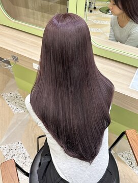 イオエ 西梅田(ioe) ブリーチなしカラー／髪質改善/ミルクティーベージュ/小顔へア