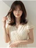 セミロング20代30代ストレートレイヤー前髪なし前髪あり越谷